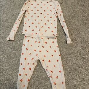 SKIMS Kids Pajama Set with Red mushroom Pattern